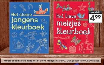 Aanbiedingen Kleurboeken soere jongens of lieve meisjes - Huismerk - Top1Toys - Geldig van 23/10/2017 tot 05/12/2017 bij Top1Toys