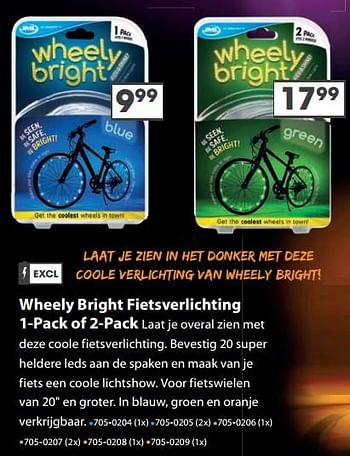 Aanbiedingen Wheely bright fietsverlichting - Huismerk - Top1Toys - Geldig van 23/10/2017 tot 05/12/2017 bij Top1Toys