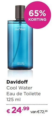 Aanbiedingen Davidoff cool water eau de toilette - Davidoff - Geldig van 13/11/2017 tot 05/12/2017 bij Ici Paris XL