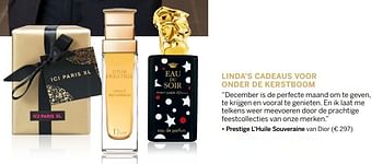 Aanbiedingen Prestige l`huile souveraine van dior 100 ml eau de parfum - Dior - Geldig van 13/11/2017 tot 30/11/2017 bij Ici Paris XL