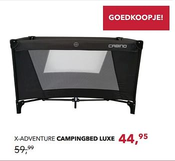 Aanbiedingen X-adventure campingbed luxe - Xadventure - Geldig van 19/11/2017 tot 16/12/2017 bij Baby & Tiener Megastore
