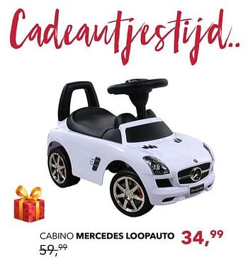 Aanbiedingen Cabino mercedes loopauto - Cabino - Geldig van 19/11/2017 tot 16/12/2017 bij Baby & Tiener Megastore