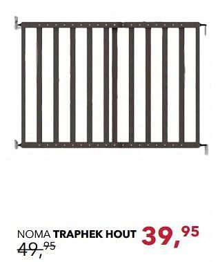 Aanbiedingen Noma traphek hout - Noma  - Geldig van 19/11/2017 tot 16/12/2017 bij Baby & Tiener Megastore
