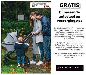 Aanbiedingen X-adventure xline s gratis bijpassende autostoel en verzorgingstas - Xadventure - Geldig van 19/11/2017 tot 16/12/2017 bij Baby & Tiener Megastore