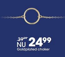 Aanbiedingen Goldplated choker - Huismerk - Lucardi - Geldig van 15/11/2017 tot 05/12/2017 bij Lucardi