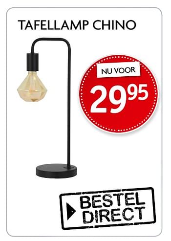 Aanbiedingen Tafellamp chino - Huismerk - Profijt Meubelen - Geldig van 17/11/2017 tot 24/11/2017 bij Profijt Meubel