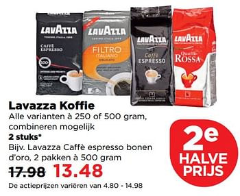 Aanbiedingen Lavazza koffie - Lavazza - Geldig van 19/11/2017 tot 25/11/2017 bij Plus