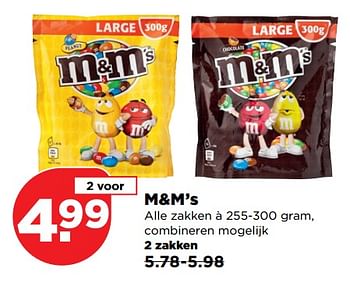 Aanbiedingen M+m`s - M&amp;M', s - Geldig van 19/11/2017 tot 25/11/2017 bij Plus