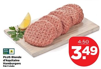 Aanbiedingen Plus blonde d`aquitaine hamburgers - Huismerk - Plus - Geldig van 19/11/2017 tot 25/11/2017 bij Plus