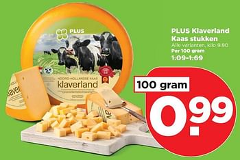 Aanbiedingen Plus klaverland kaas stukken - Huismerk - Plus - Geldig van 19/11/2017 tot 25/11/2017 bij Plus