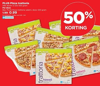 Aanbiedingen Plus pizza trattoria - Huismerk - Plus - Geldig van 19/11/2017 tot 25/11/2017 bij Plus