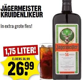 Aanbiedingen Jägermeister kruidenlikeur - Jagermeister - Geldig van 20/11/2017 tot 25/11/2017 bij Dirk III