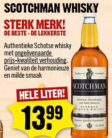 Aanbiedingen Scotchman whisky - Scotchman - Geldig van 20/11/2017 tot 25/11/2017 bij Dirk III