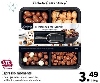 Aanbiedingen Espresso moments - Delicieux - Geldig van 20/11/2017 tot 26/11/2017 bij Lidl