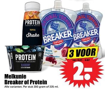 Aanbiedingen Melkunie breaker of protein - Melkunie - Geldig van 19/11/2017 tot 25/11/2017 bij Lekker Doen