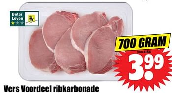 Aanbiedingen Vers voordeel ribkarbonade - Huismerk - Dirk - Geldig van 19/11/2017 tot 25/11/2017 bij Lekker Doen