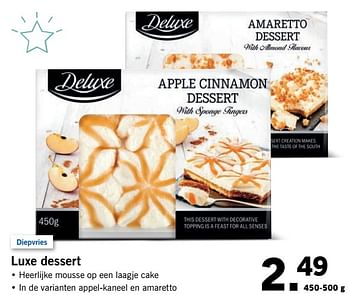 Aanbiedingen Luxe dessert - Deluxe - Geldig van 20/11/2017 tot 26/11/2017 bij Lidl