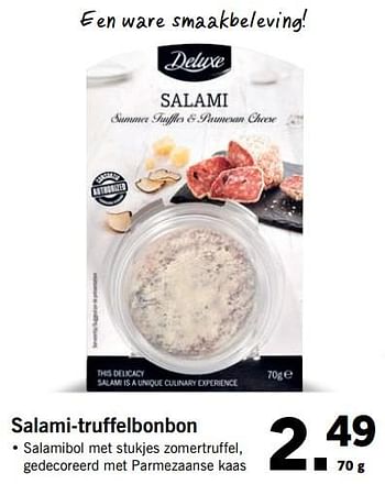 Aanbiedingen Salami-truffelbonbon - Deluxe - Geldig van 20/11/2017 tot 26/11/2017 bij Lidl
