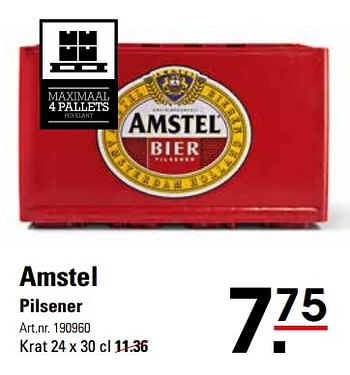 Aanbiedingen Amstel pilsener - Amstel - Geldig van 16/11/2017 tot 04/12/2017 bij Sligro