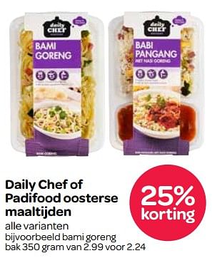 Aanbiedingen Daily chef of padifood oosterse maaltijden - Daily chef - Geldig van 16/11/2017 tot 29/11/2017 bij Spar