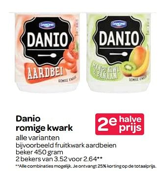 Aanbiedingen Danio romige kwark - Danio - Geldig van 16/11/2017 tot 29/11/2017 bij Spar