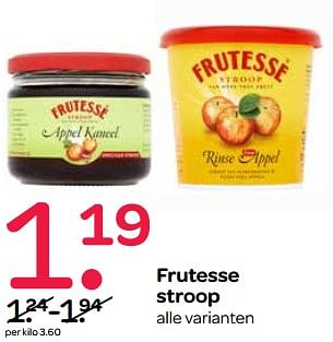 Aanbiedingen Frutesse stroop - Frutesse - Geldig van 16/11/2017 tot 29/11/2017 bij Spar