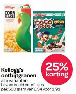 Aanbiedingen Kellogg`s ontbijtgranen - Kellogg's - Geldig van 16/11/2017 tot 29/11/2017 bij Spar