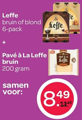 Aanbiedingen Leffe bruin of blond + pavé à la leffe bruin - Leffe - Geldig van 16/11/2017 tot 29/11/2017 bij Spar