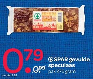 Aanbiedingen Spar gevulde speculaas - Spar - Geldig van 16/11/2017 tot 29/11/2017 bij Spar