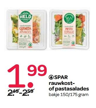 Aanbiedingen Spar rauwkostof pastasalades - Spar - Geldig van 16/11/2017 tot 29/11/2017 bij Spar