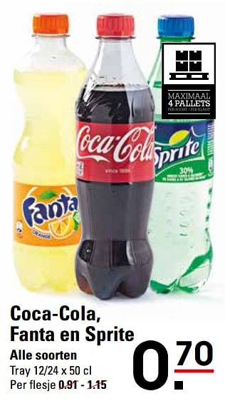 Aanbiedingen Coca-cola, fanta en sprite - Huismerk - Sligro - Geldig van 16/11/2017 tot 04/12/2017 bij Sligro