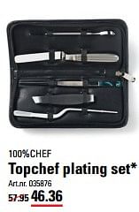 Aanbiedingen 100%chef topchef plating set - 100%Chef - Geldig van 16/11/2017 tot 04/12/2017 bij Sligro