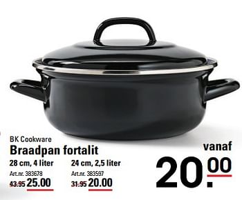 Aanbiedingen Bk cookware braadpan fortalit - BK - Geldig van 16/11/2017 tot 04/12/2017 bij Sligro