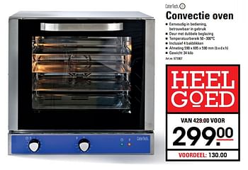 Aanbiedingen Catertech convectie oven - Catertech - Geldig van 16/11/2017 tot 04/12/2017 bij Sligro