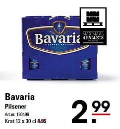 Aanbiedingen Bavaria pilsener - Bavaria - Geldig van 16/11/2017 tot 04/12/2017 bij Sligro