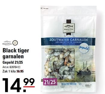 Aanbiedingen Black tiger garnalen gepeld 21-25 - Smit Vis - Geldig van 16/11/2017 tot 04/12/2017 bij Sligro