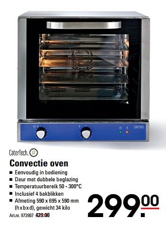 Aanbiedingen Catertech convectie oven - Catertech - Geldig van 16/11/2017 tot 04/12/2017 bij Sligro