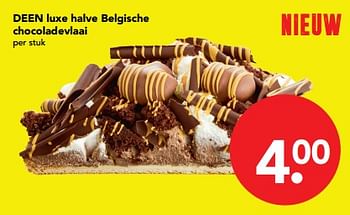 Aanbiedingen Deen luxe halve belgische chocoladevlaai - Huismerk deen supermarkt - Geldig van 19/11/2017 tot 25/11/2017 bij Deen Supermarkten