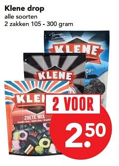 Aanbiedingen Klene drop - Klene - Geldig van 19/11/2017 tot 25/11/2017 bij Deen Supermarkten