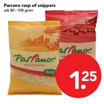 Aanbiedingen Parrano rasp of snippers - Parrano - Geldig van 19/11/2017 tot 25/11/2017 bij Deen Supermarkten