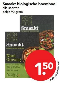 Aanbiedingen Smaakt biologische boemboe - Smaakt - Geldig van 19/11/2017 tot 25/11/2017 bij Deen Supermarkten