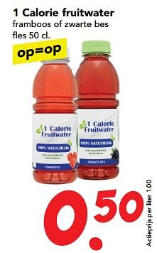 Aanbiedingen 1 calorie fruitwater framboos of zwarte bes - Huismerk deen supermarkt - Geldig van 19/11/2017 tot 25/11/2017 bij Deen Supermarkten
