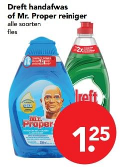 Aanbiedingen Dreft handafwas of mr.proper reiniger - Huismerk deen supermarkt - Geldig van 19/11/2017 tot 25/11/2017 bij Deen Supermarkten
