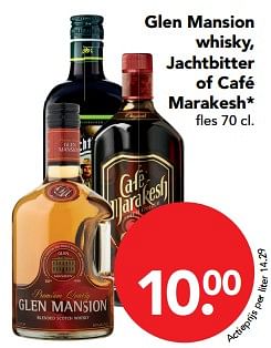 Aanbiedingen Glen mansion whisky, jachtbitter of café marakesh - Huismerk deen supermarkt - Geldig van 19/11/2017 tot 25/11/2017 bij Deen Supermarkten