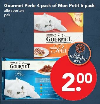 Aanbiedingen Gourmet perle of mon petit - Purina - Geldig van 19/11/2017 tot 25/11/2017 bij Deen Supermarkten