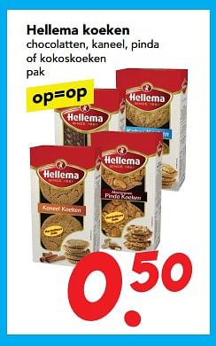 Aanbiedingen Hellema koeken chocolatten, kaneel, pinda of kokoskoeken - Hellema - Geldig van 19/11/2017 tot 25/11/2017 bij Deen Supermarkten