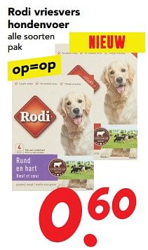 Aanbiedingen Rodi vriesvers hondenvoer - Rodi - Geldig van 19/11/2017 tot 25/11/2017 bij Deen Supermarkten