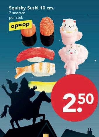 Aanbiedingen Squishy sushi - Huismerk deen supermarkt - Geldig van 19/11/2017 tot 25/11/2017 bij Deen Supermarkten