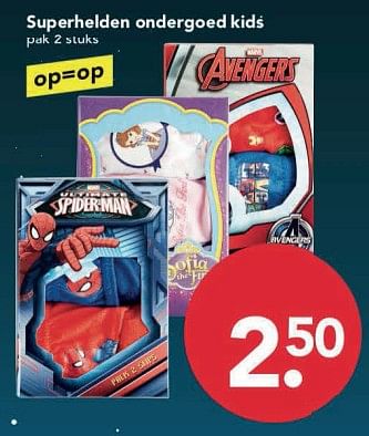 Aanbiedingen Superhelden ondergoed kids - Huismerk deen supermarkt - Geldig van 19/11/2017 tot 25/11/2017 bij Deen Supermarkten