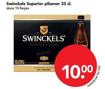 Aanbiedingen Swinckels superior pilsener - Swinckelsâ€™  - Geldig van 19/11/2017 tot 25/11/2017 bij Deen Supermarkten